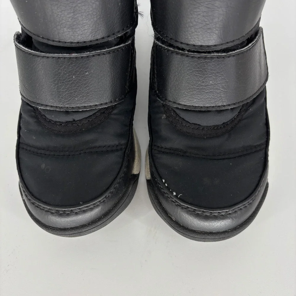 Sorel Whitney II Strap Waterproof Boot Black/Sea Salt Kids Size 9 Insulated Snow